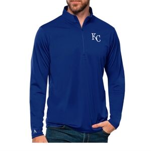 L Antigua Blue Men's Quarter-Zip Royals Pullover